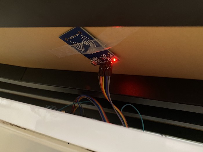 RFID controller under desk